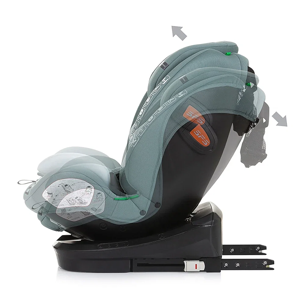 Scaun auto Chipolino Volare I-Size 40-150 cm, sistem Isofix, Pastel green 12 ani [4]