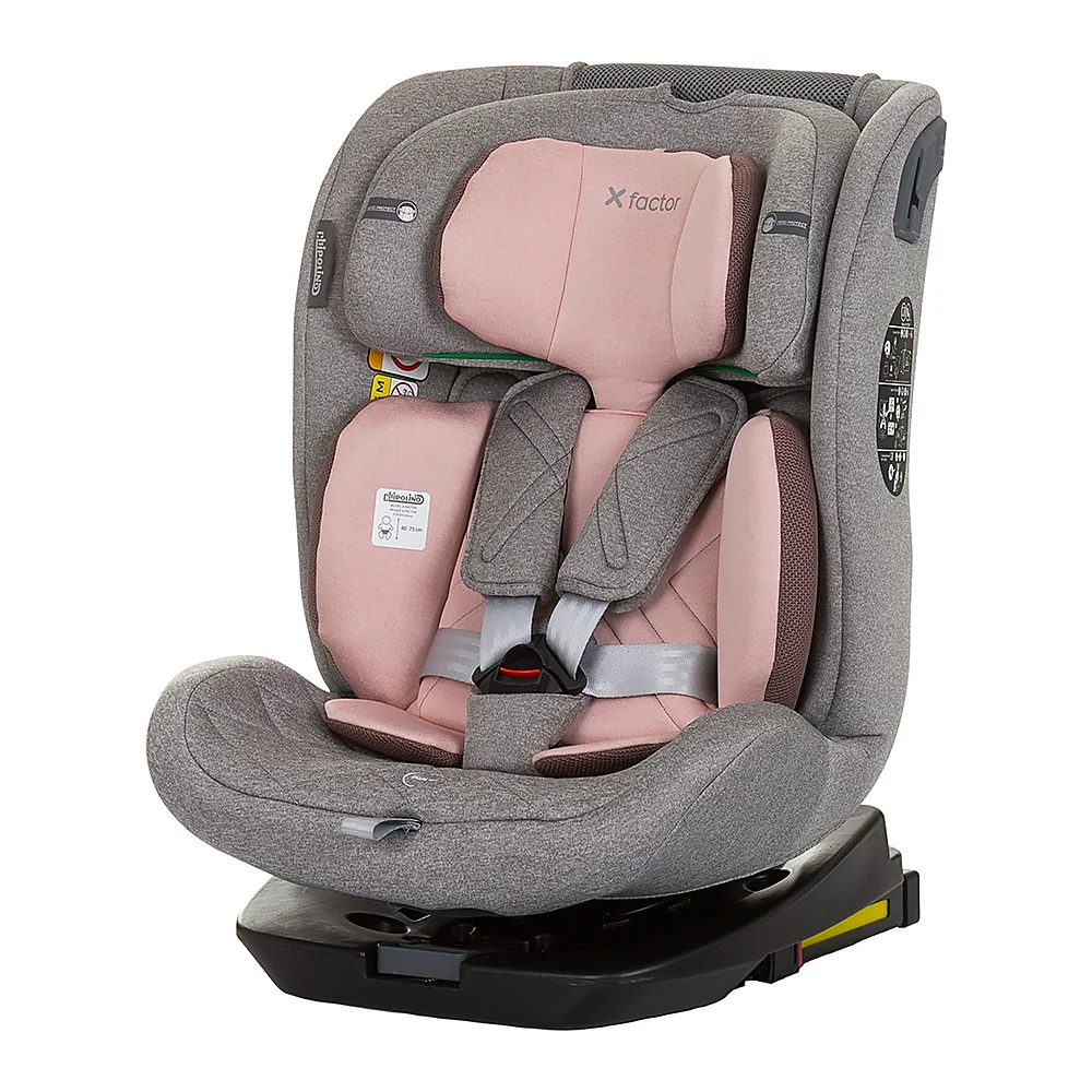 Scaune auto - Scaun auto Chipolino X Factor I-Size 40-150 cm flamingo cu sistem Isofix 12 ani