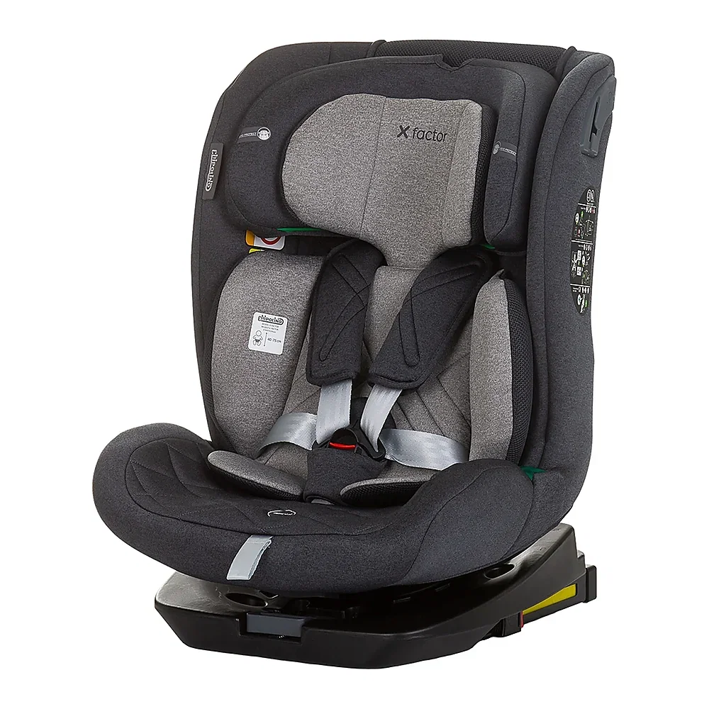 Scaune auto - Scaun auto Chipolino X Factor I-Size 40-150 cm granite cu sistem Isofix 12 ani