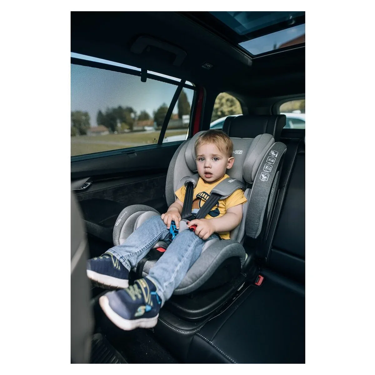 Scaun auto, FreeON, Trex, , I-Size, 76 - 150 cm, Tehnologie Isofix + Top Tether, Spatar si tetiera reglabile, Conform [5]