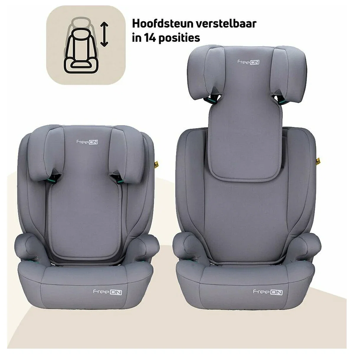 Scaun auto, FreeON, Vega, I-Size, Grupa 2/3, 100-150 cm, 4-12 ani, Cu husa detasabila, Cu cotiere, Cu tetiera reglabila [6]