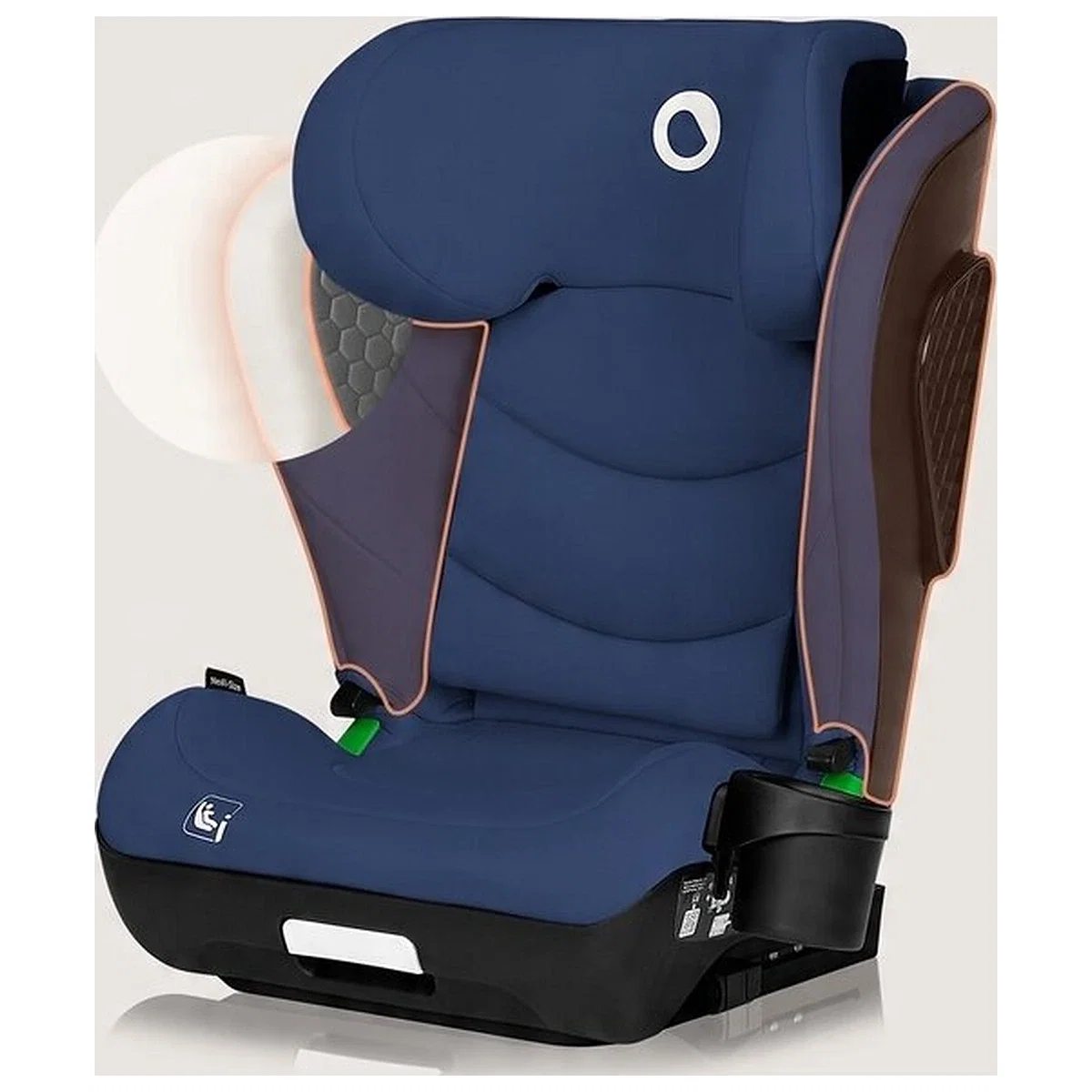 Scaun auto i-Size, Lionelo, Neal, 15-36 Kg, 100-150 cm, Isofix, Albastru [16]