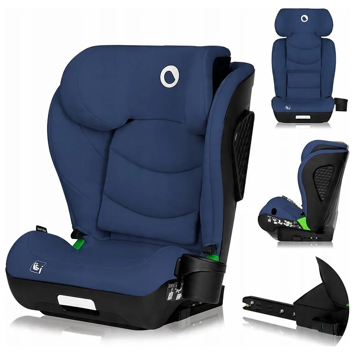 Scaun auto i-Size, Lionelo, Neal, 15-36 Kg, 100-150 cm, Isofix, Albastru [3]