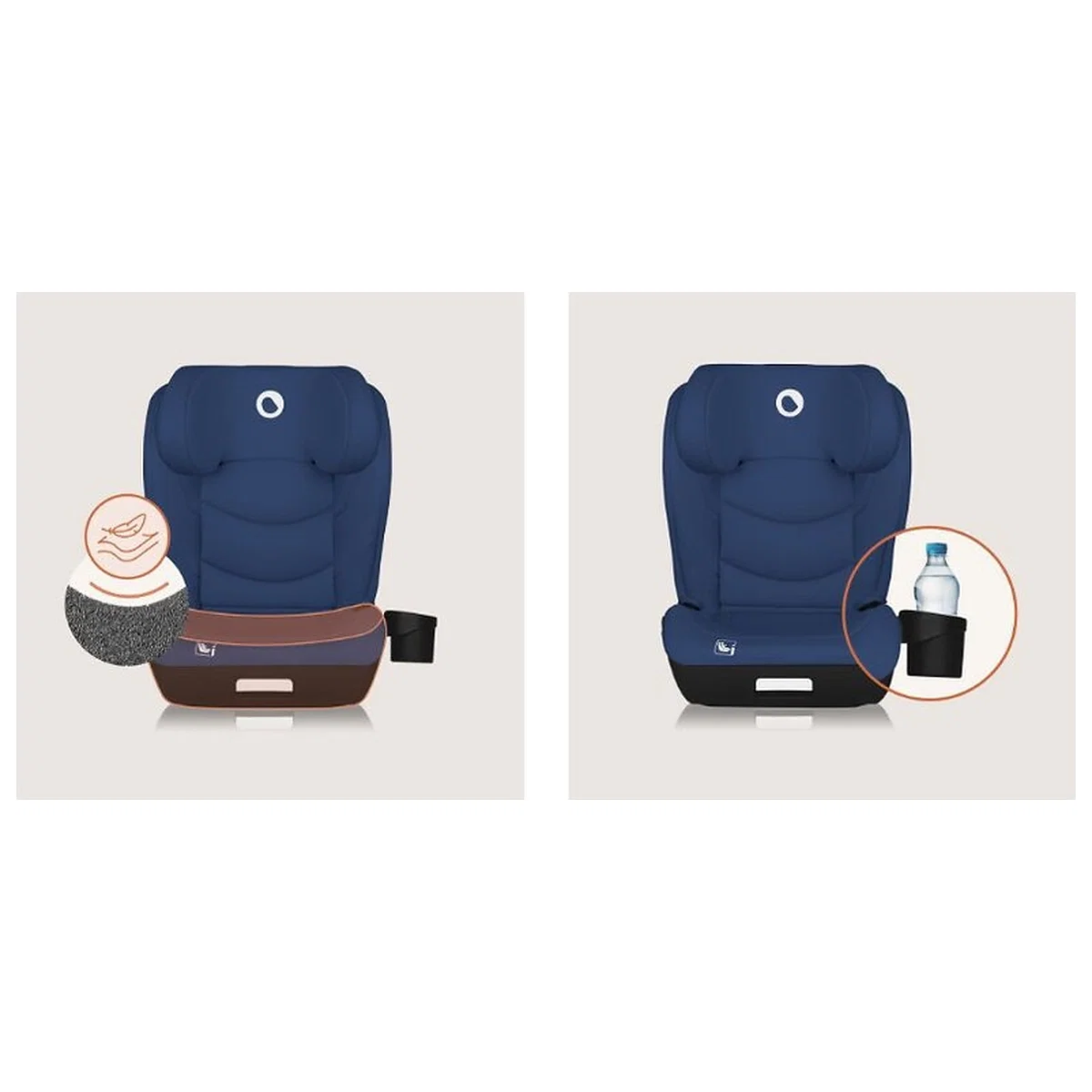 Scaun auto i-Size, Lionelo, Neal, 15-36 Kg, 100-150 cm, Isofix, Albastru [23]