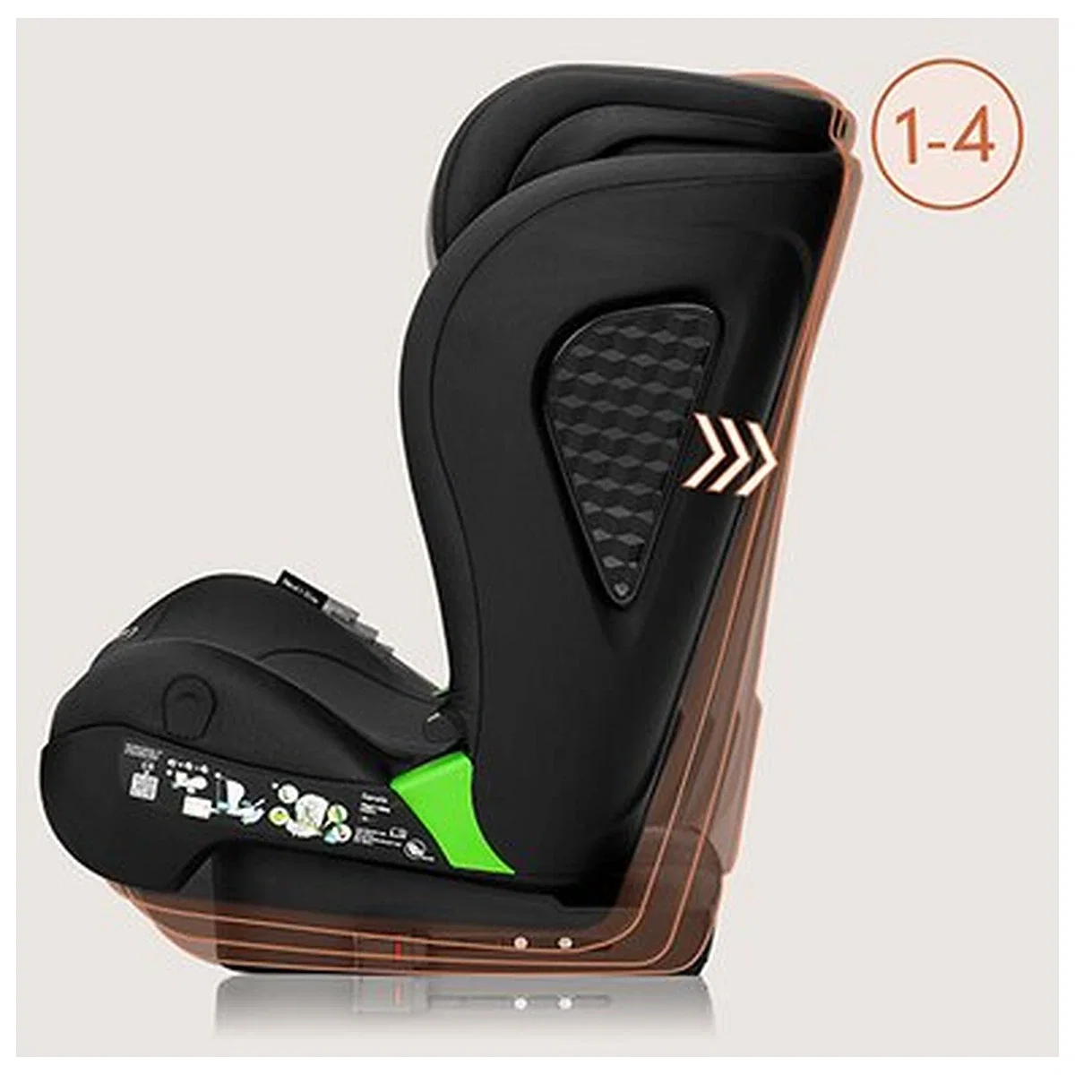 Scaun auto i-Size, Lionelo, Neal, 15-36 Kg, 100-150 cm, Isofix, Negru [18]