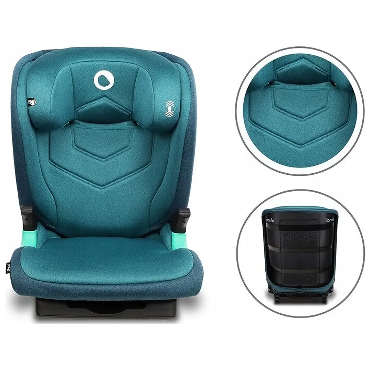 Scaun auto i-Size, Lionelo, Neal, 15-36 Kg, 100-150 cm, Isofix, Verde 12 ani [10]