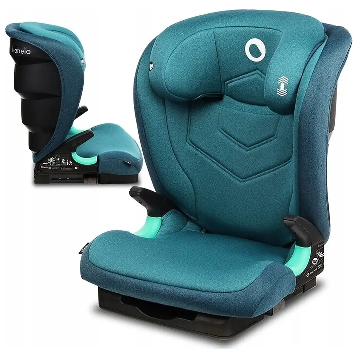 Scaun auto i-Size, Lionelo, Neal, 15-36 Kg, 100-150 cm, Isofix, Verde 12 ani [11]