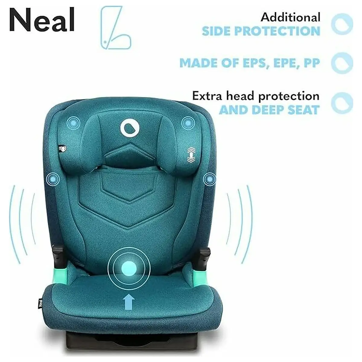 Scaun auto i-Size, Lionelo, Neal, 15-36 Kg, 100-150 cm, Isofix, Verde 12 ani [20]