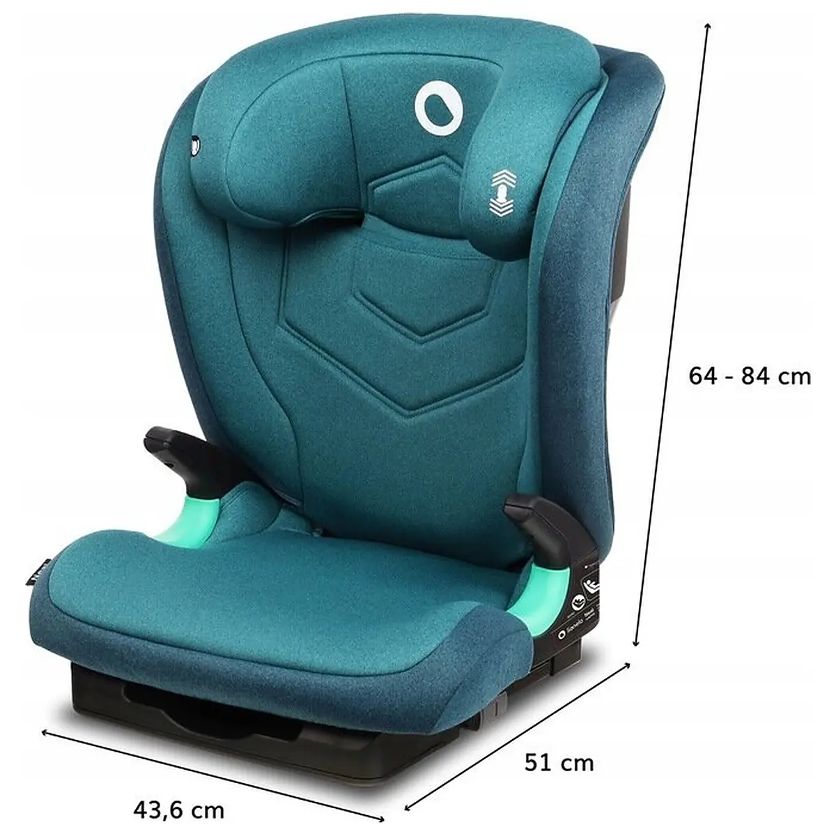 Scaun auto i-Size, Lionelo, Neal, 15-36 Kg, 100-150 cm, Isofix, Verde 12 ani [6]