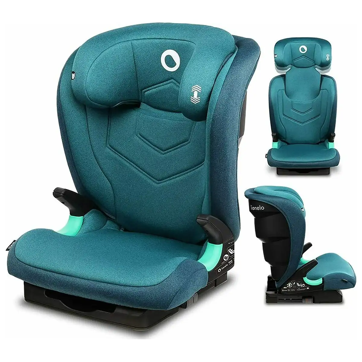 Scaun auto i-Size, Lionelo, Neal, 15-36 Kg, 100-150 cm, Isofix, Verde 12 ani [4]
