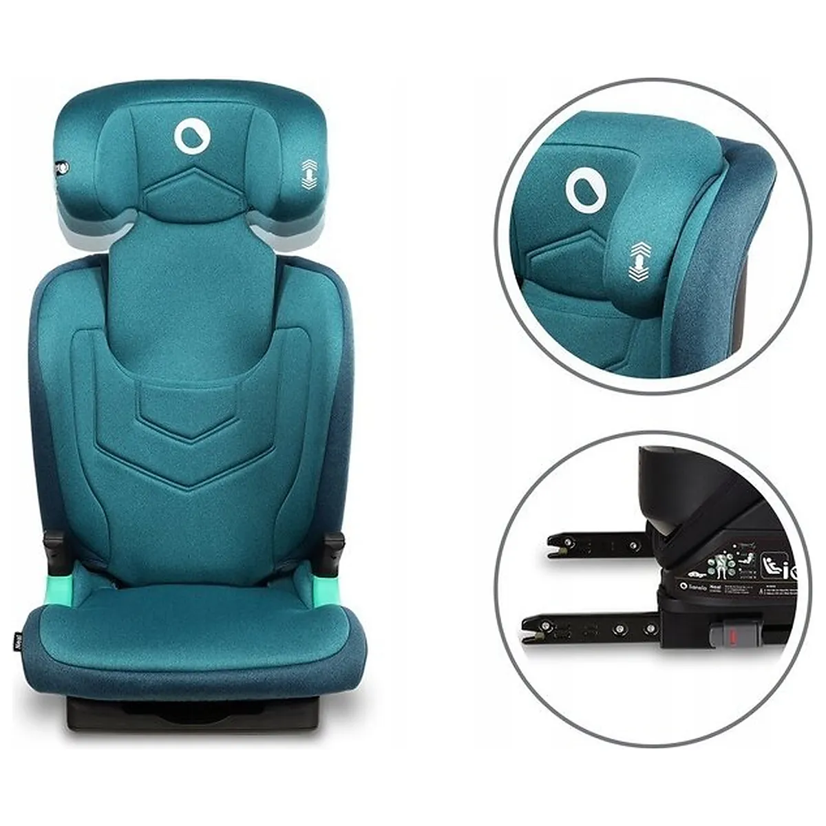 Scaun auto i-Size, Lionelo, Neal, 15-36 Kg, 100-150 cm, Isofix, Verde 12 ani [8]