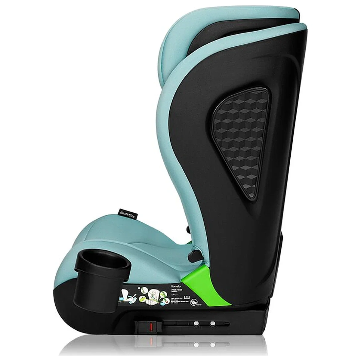 Scaun auto i-Size, Lionelo, Neal, 15-36 Kg, 100-150 cm, Isofix, Verde Turquoise [5]