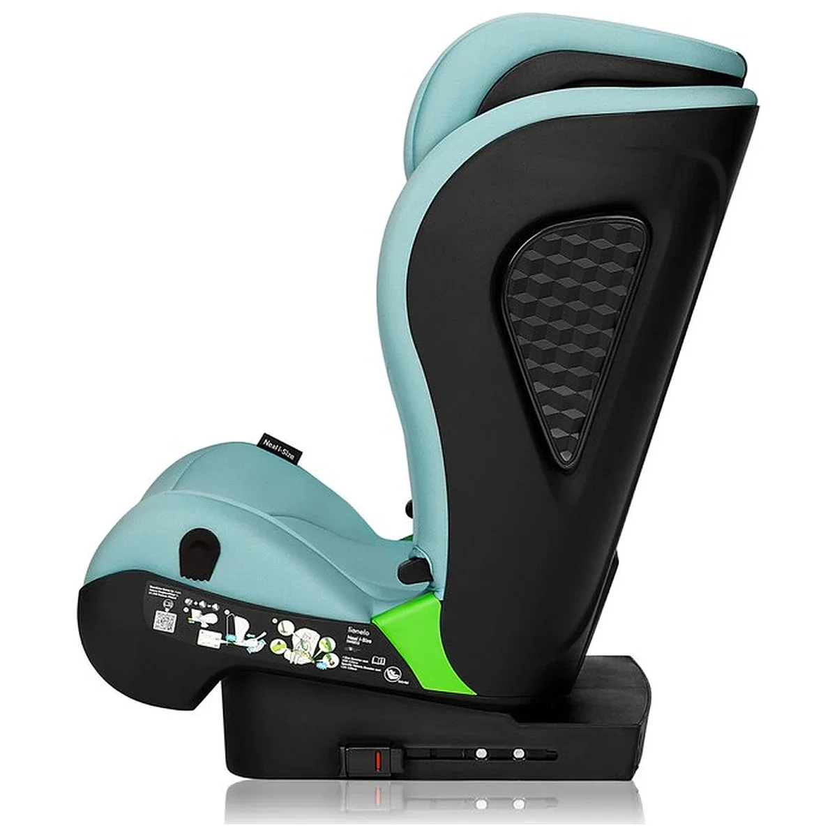 Scaun auto i-Size, Lionelo, Neal, 15-36 Kg, 100-150 cm, Isofix, Verde Turquoise [6]
