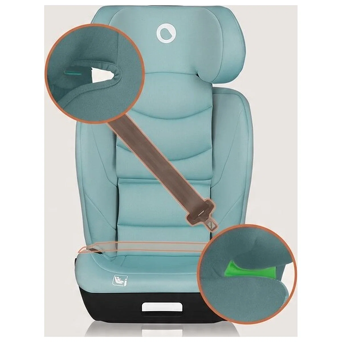Scaun auto i-Size, Lionelo, Neal, 15-36 Kg, 100-150 cm, Isofix, Verde Turquoise [15]
