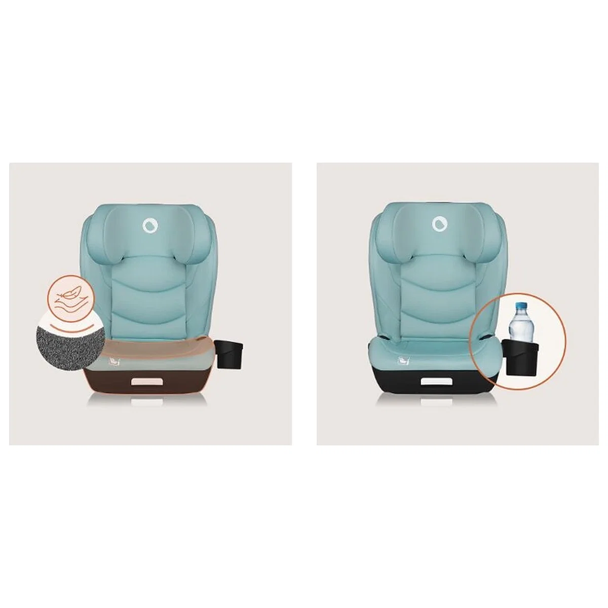Scaun auto i-Size, Lionelo, Neal, 15-36 Kg, 100-150 cm, Isofix, Verde Turquoise [22]