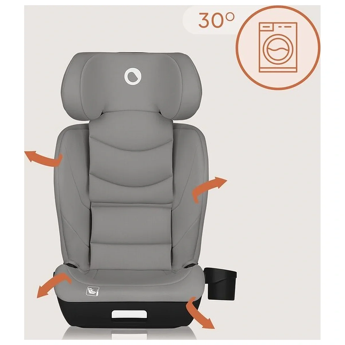 Scaun auto i-Size, Lionelo, Neal, Spatar reglabil in 4 pozitii, Tetiera in 10 pozitii, Suport sticla inclus, 15-36 Kg, [9]