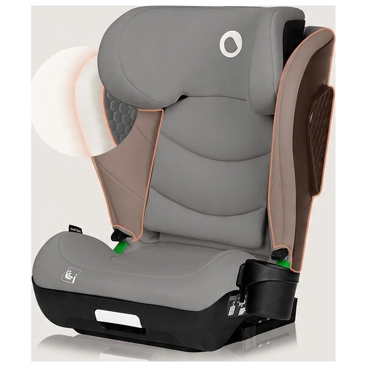 Scaun auto i-Size, Lionelo, Neal, Spatar reglabil in 4 pozitii, Tetiera in 10 pozitii, Suport sticla inclus, 15-36 Kg, [15]