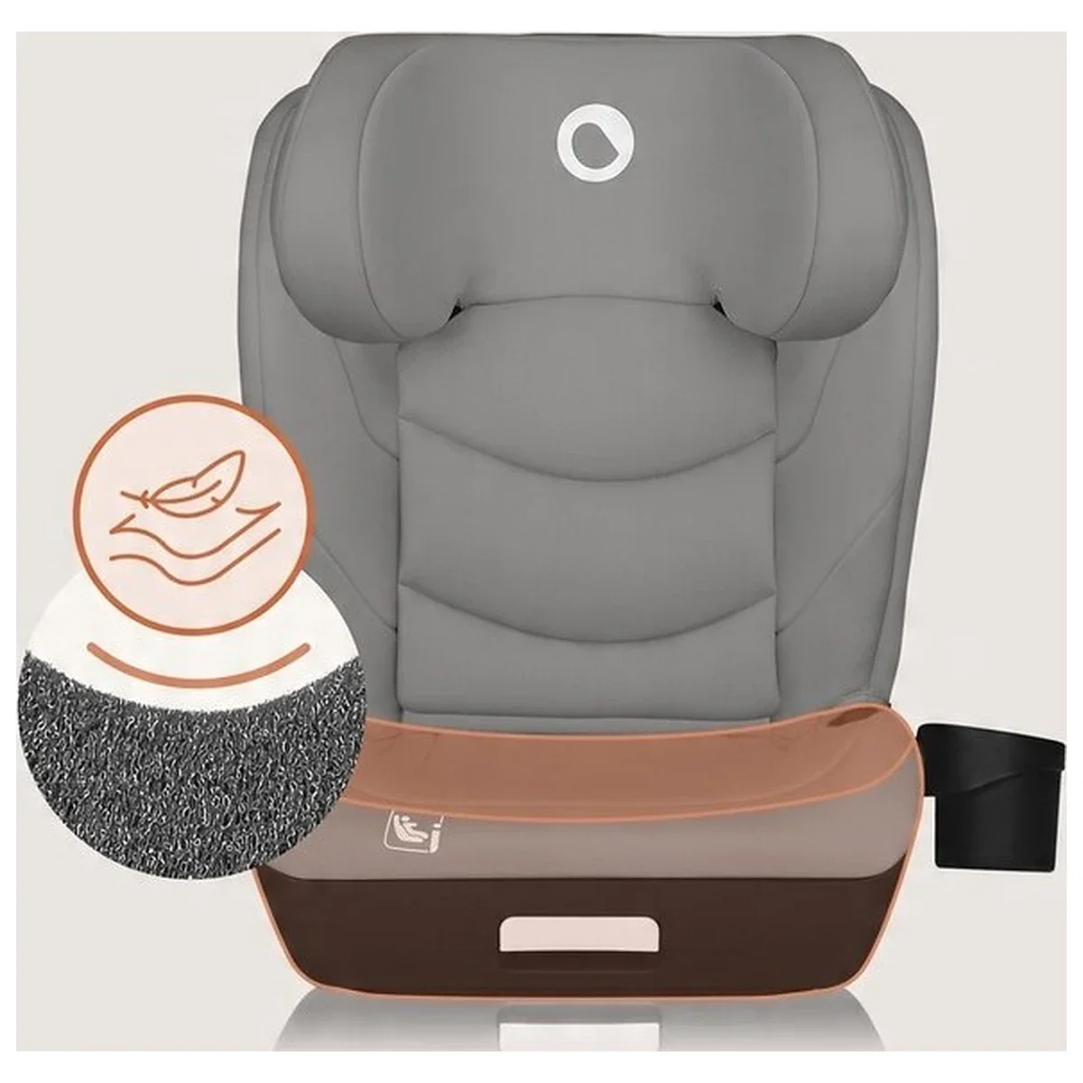 Scaun auto i-Size, Lionelo, Neal, Spatar reglabil in 4 pozitii, Tetiera in 10 pozitii, Suport sticla inclus, 15-36 Kg, [10]