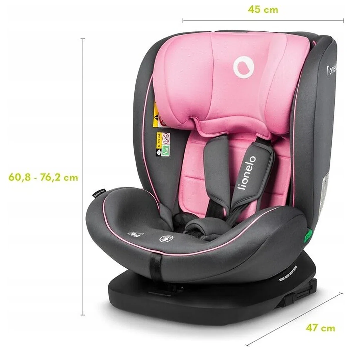 Scaun auto, Lionelo, Bastiaan i-Size, 4 in 1, Protectie laterala, Cu spatar inclinabil in 4 pozitii, Cu tetiera [16]