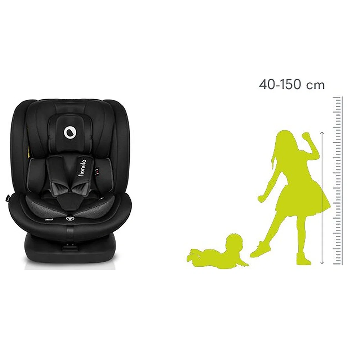 Scaun auto, Lionelo, Bastiaan i-Size, 4 in 1, Protectie laterala, Cu spatar inclinabil in 4 pozitii, Cu tetiera [19]