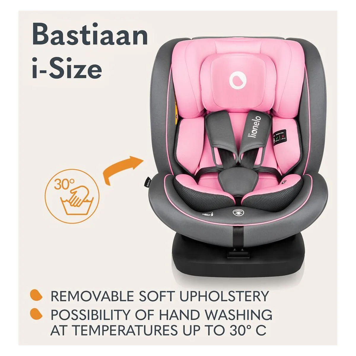 Scaun auto, Lionelo, Bastiaan i-Size, 4 in 1, Protectie laterala, Cu spatar inclinabil in 4 pozitii, Cu tetiera [23]