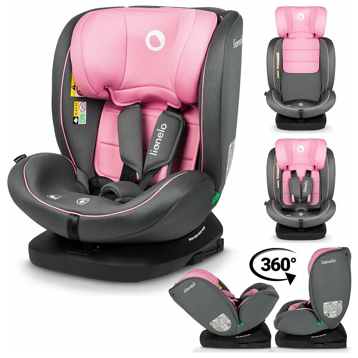 Scaun auto, Lionelo, Bastiaan i-Size, 4 in 1, Protectie laterala, Cu spatar inclinabil in 4 pozitii, Cu tetiera [2]