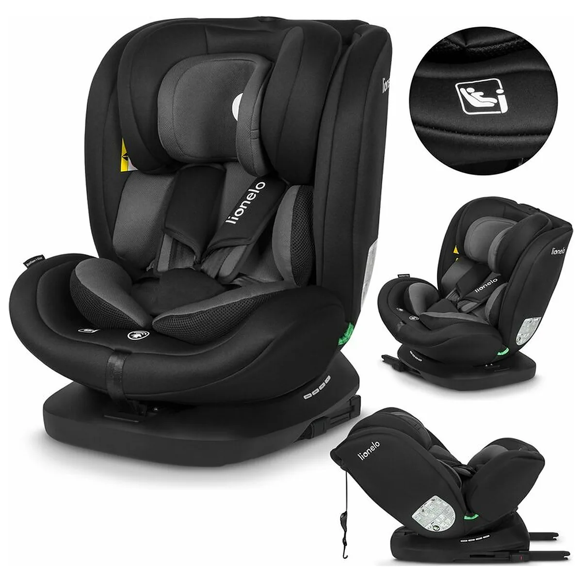 Scaun auto, Lionelo, Bastiaan i-Size, 4 in 1, Protectie laterala, Cu spatar inclinabil in 4 pozitii, Cu tetiera [2]