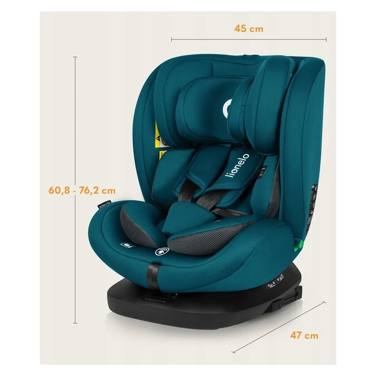 Scaun auto, Lionelo, Bastiaan i-Size, 4 in 1, Rotire 360 grade, 0-36 Kg, 40-150 cm, Isofix, Albastru Indigo [16]