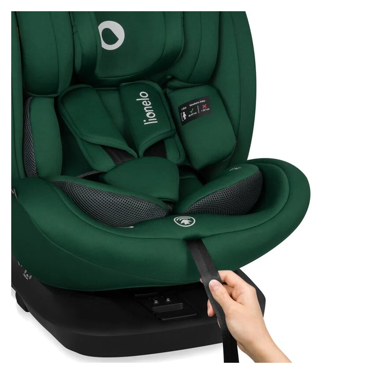 Scaun auto, Lionelo, Bastiaan i-Size, 4 in 1, Rotire 360 grade, 0-36 Kg, 40-150 cm, Isofix, Verde [15]