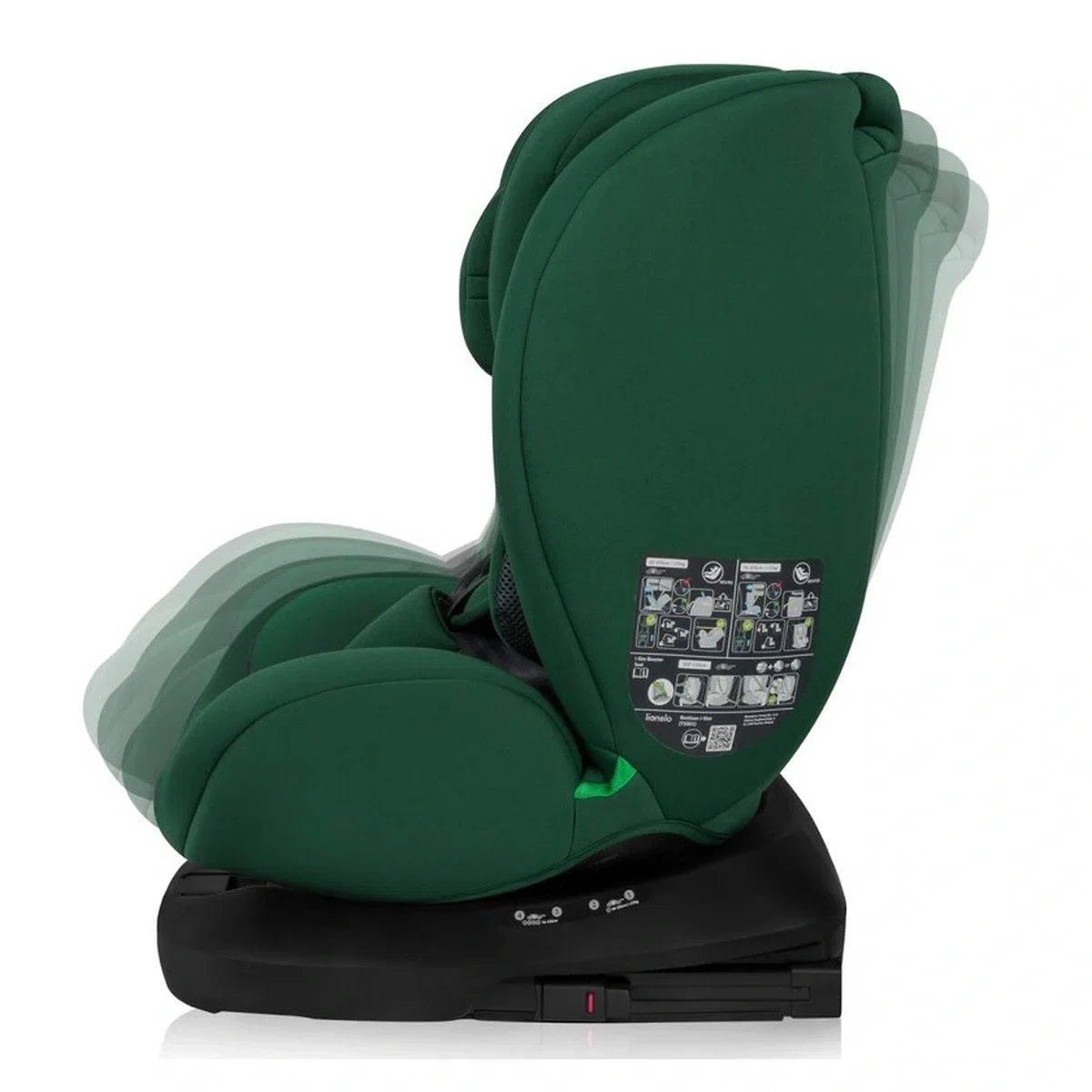 Scaun auto, Lionelo, Bastiaan i-Size, 4 in 1, Rotire 360 grade, 0-36 Kg, 40-150 cm, Isofix, Verde [11]