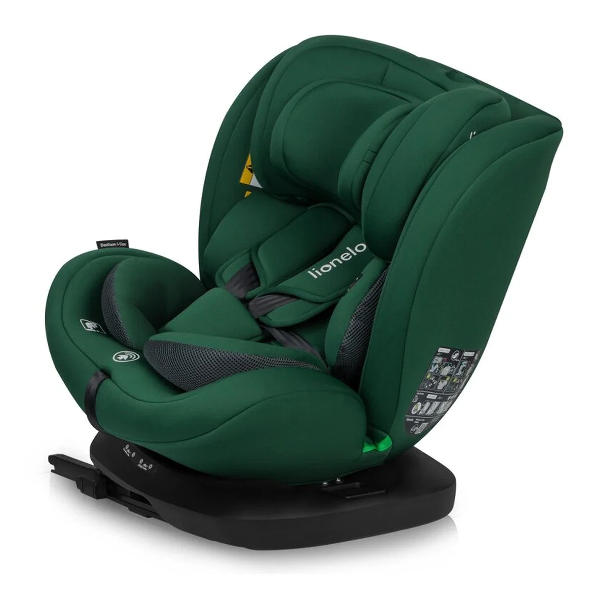 Scaun auto, Lionelo, Bastiaan i-Size, 4 in 1, Rotire 360 grade, 0-36 Kg, 40-150 cm, Isofix, Verde [4]