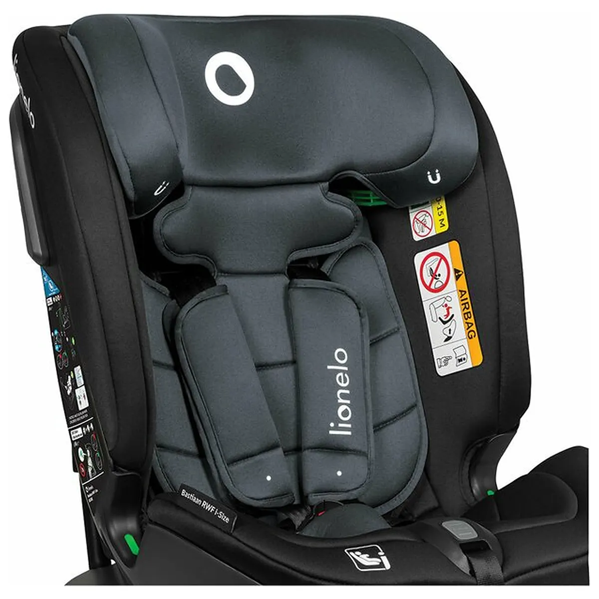 Scaun auto, Lionelo, Bastiaan RWF i-Size, Pozitie de somn, Protectie laterala, Rotire 360 grade, 0-36 Kg, Cu Isofix si [25]
