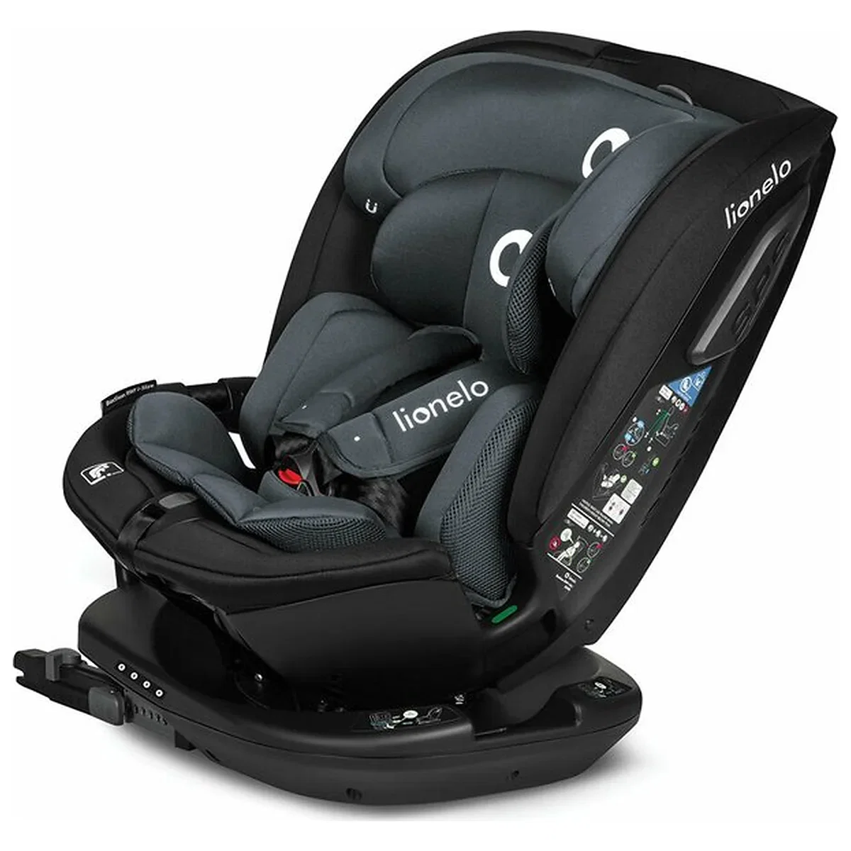 Scaun auto, Lionelo, Bastiaan RWF i-Size, Pozitie de somn, Protectie laterala, Rotire 360 grade, 0-36 Kg, Cu Isofix si [5]