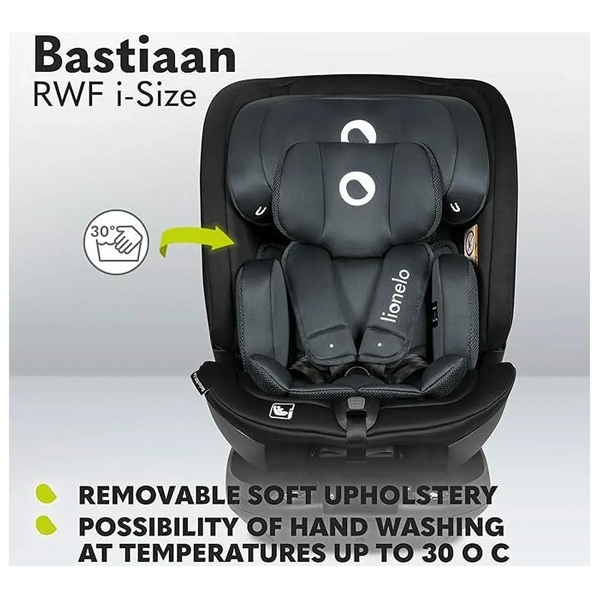 Scaun auto, Lionelo, Bastiaan RWF i-Size, Pozitie de somn, Protectie laterala, Rotire 360 grade, 0-36 Kg, Cu Isofix si [42]