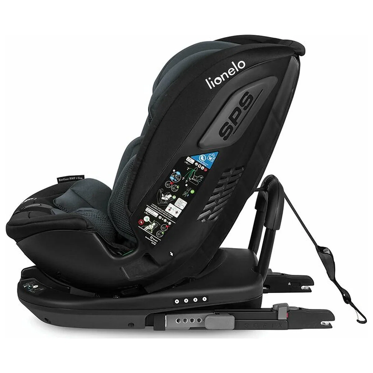 Scaun auto, Lionelo, Bastiaan RWF i-Size, Pozitie de somn, Protectie laterala, Rotire 360 grade, 0-36 Kg, Cu Isofix si [13]