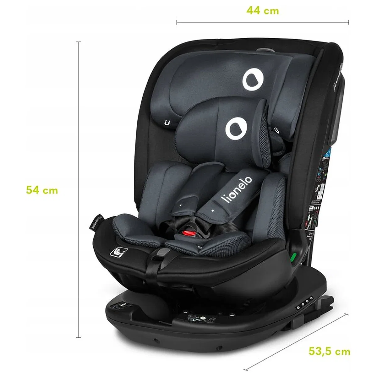 Scaun auto, Lionelo, Bastiaan RWF i-Size, Pozitie de somn, Protectie laterala, Rotire 360 grade, 0-36 Kg, Cu Isofix si [37]