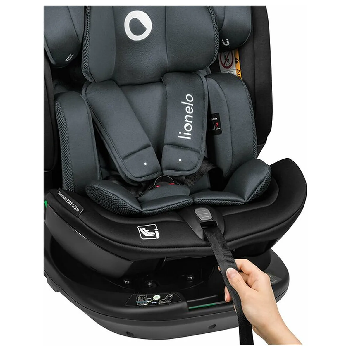 Scaun auto, Lionelo, Bastiaan RWF i-Size, Pozitie de somn, Protectie laterala, Rotire 360 grade, 0-36 Kg, Cu Isofix si [29]