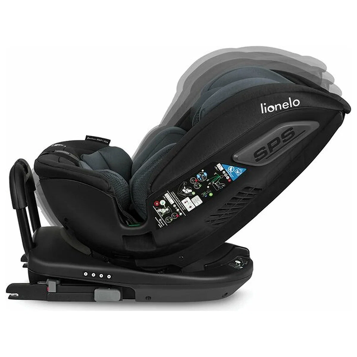Scaun auto, Lionelo, Bastiaan RWF i-Size, Pozitie de somn, Protectie laterala, Rotire 360 grade, 0-36 Kg, Cu Isofix si [15]