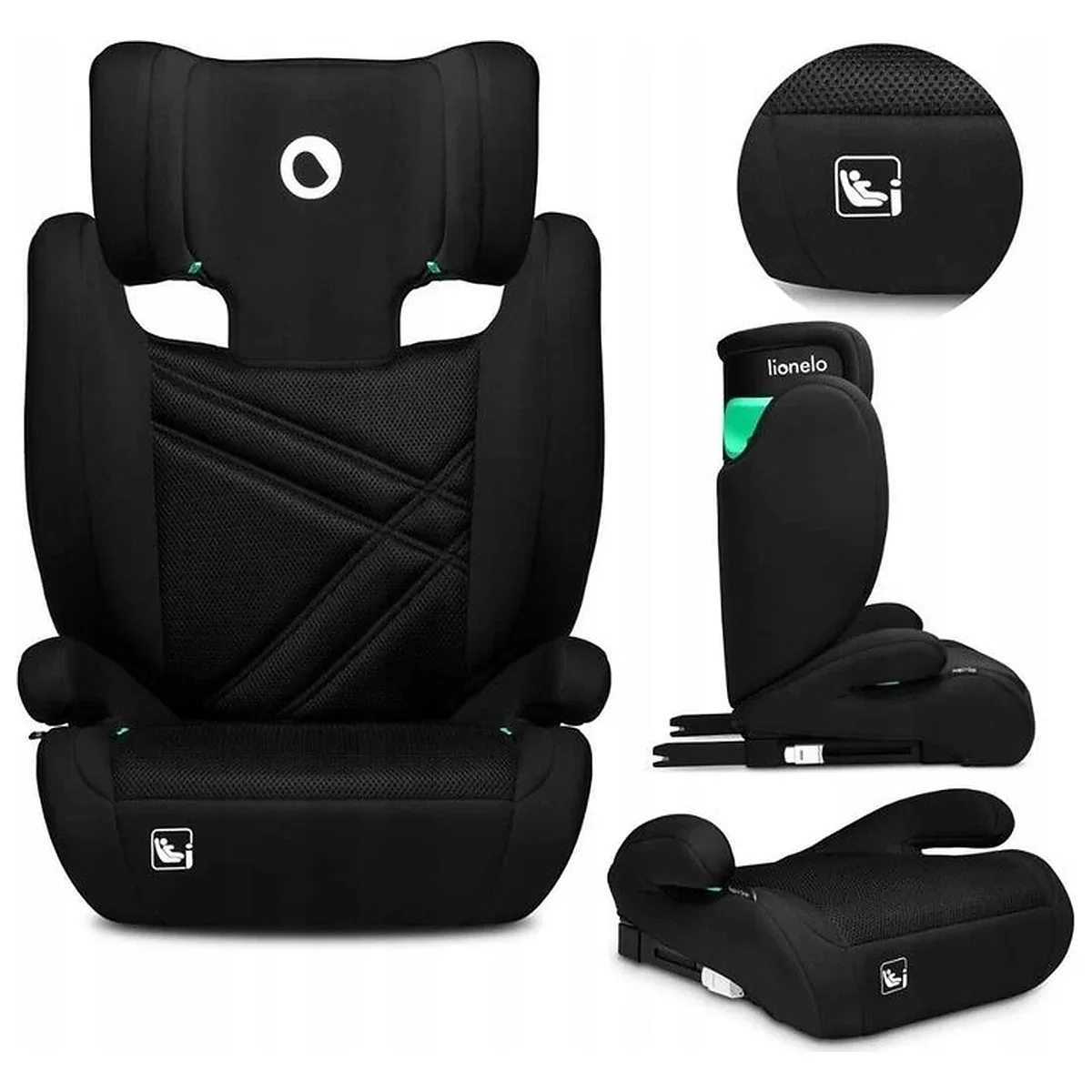 Scaun auto, Lionelo, Hugo i-Size, Universal, Orientare in directia sensului de mers, Reglabil, Conform standardului de [8]