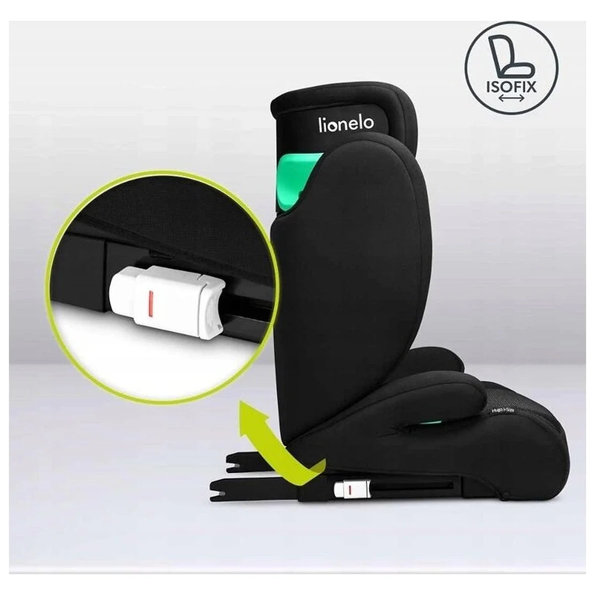 Scaun auto, Lionelo, Hugo i-Size, Universal, Orientare in directia sensului de mers, Reglabil, Conform standardului de [14]