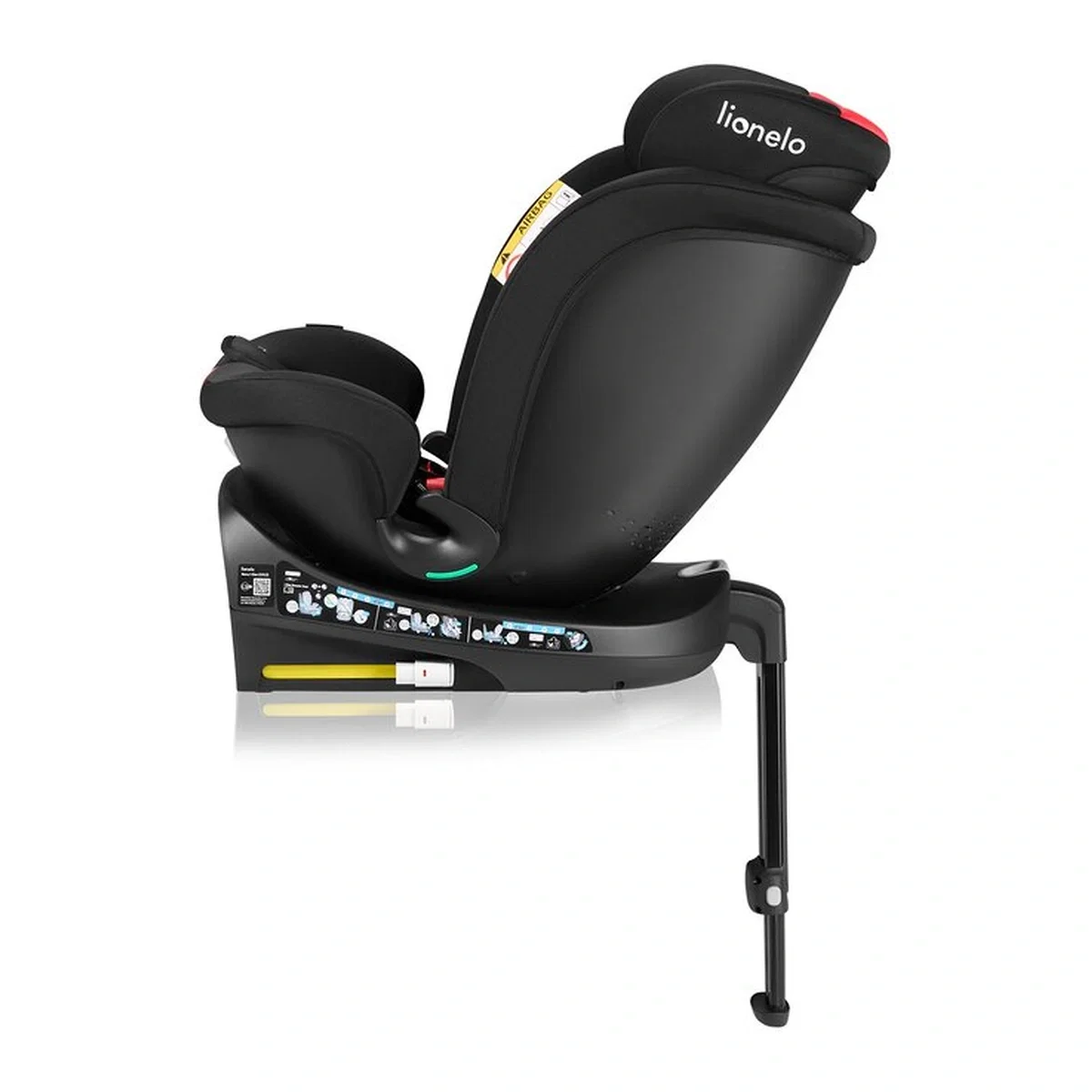 Scaun auto, Lionelo, i-Size Navy, 0-36 Kg, 40-150 cm, Cu isofix si picior de fixare, Protectie laterala, Rotire 360 [15]