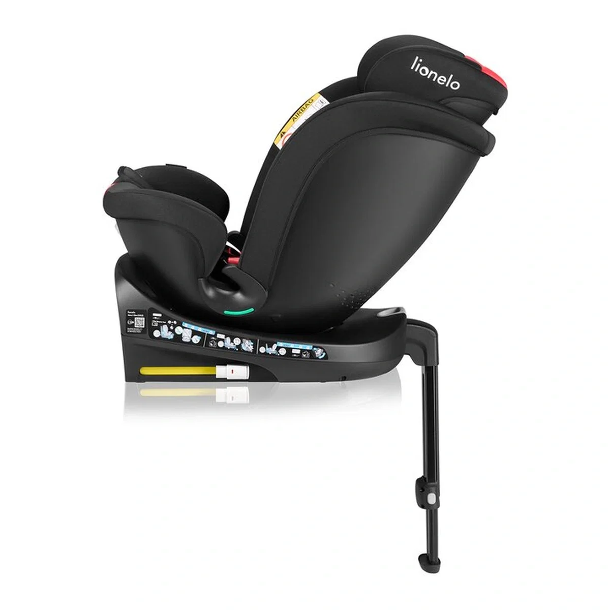 Scaun auto, Lionelo, i-Size Navy, 0-36 Kg, 40-150 cm, Cu isofix si picior de fixare, Protectie laterala, Rotire 360 [16]