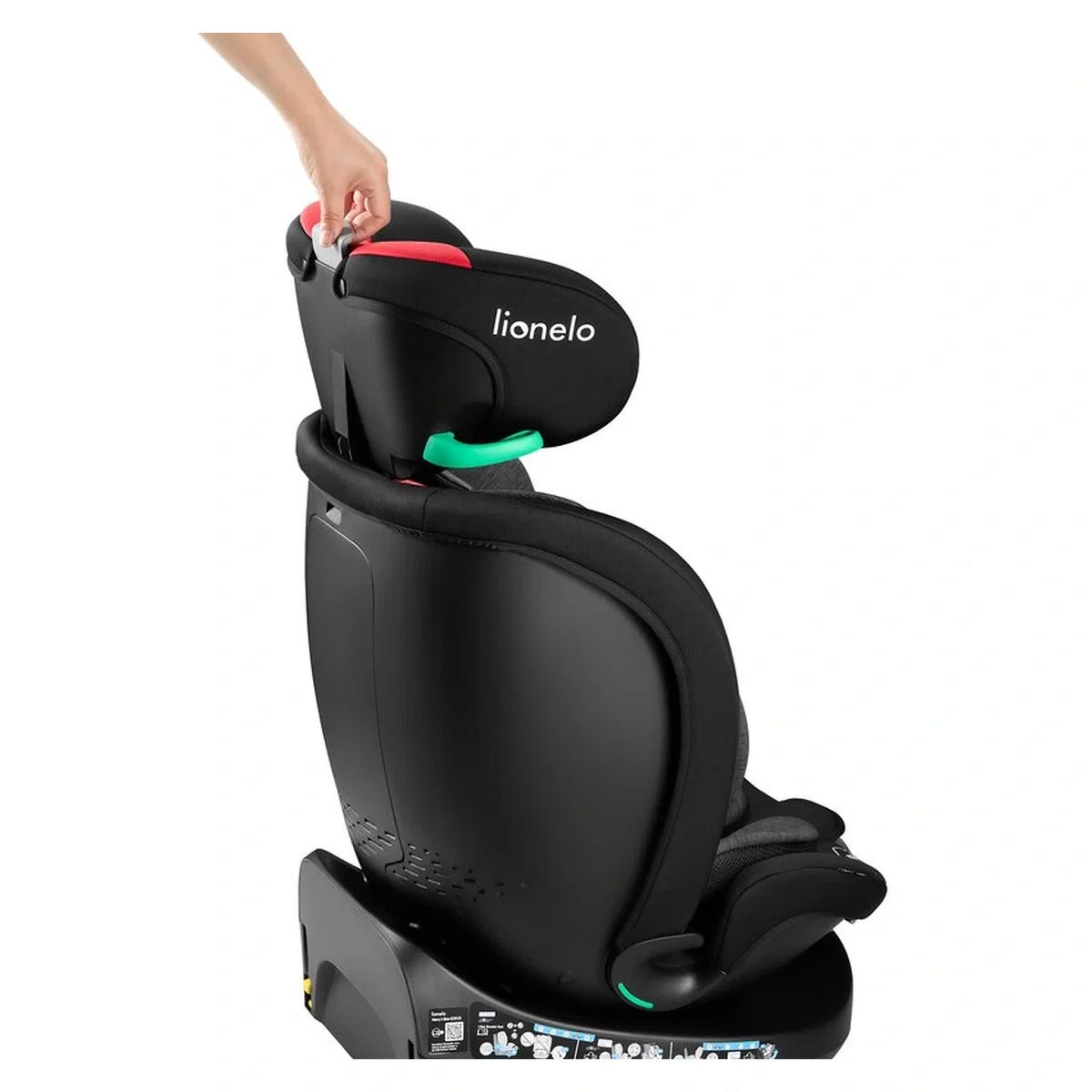 Scaun auto, Lionelo, i-Size Navy, 0-36 Kg, 40-150 cm, Cu isofix si picior de fixare, Protectie laterala, Rotire 360 [23]