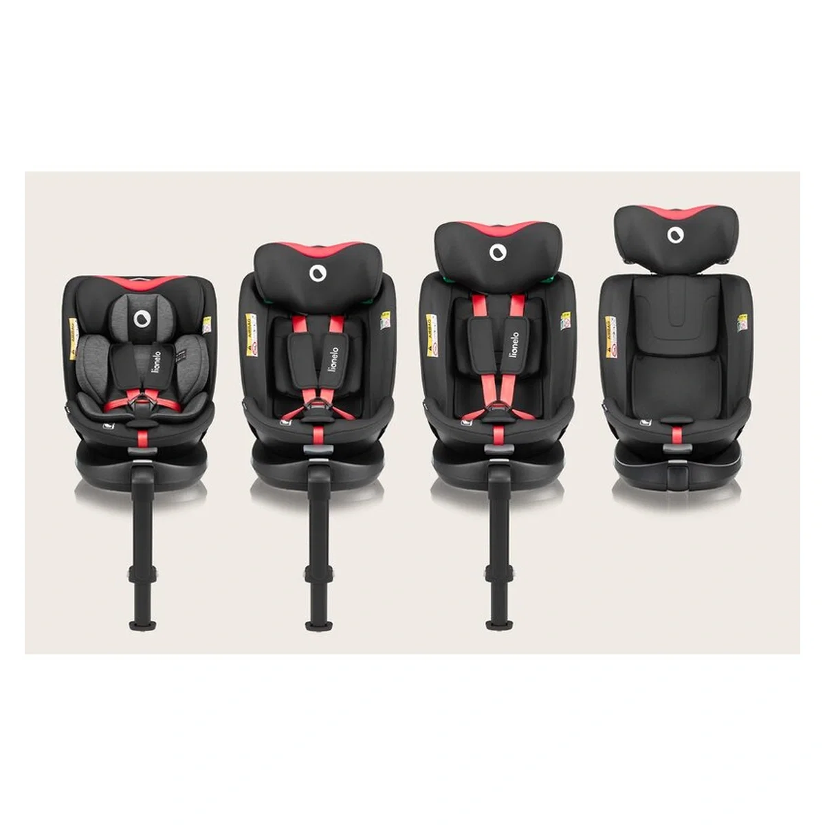 Scaun auto, Lionelo, i-Size Navy, 0-36 Kg, 40-150 cm, Cu isofix si picior de fixare, Protectie laterala, Rotire 360 [42]