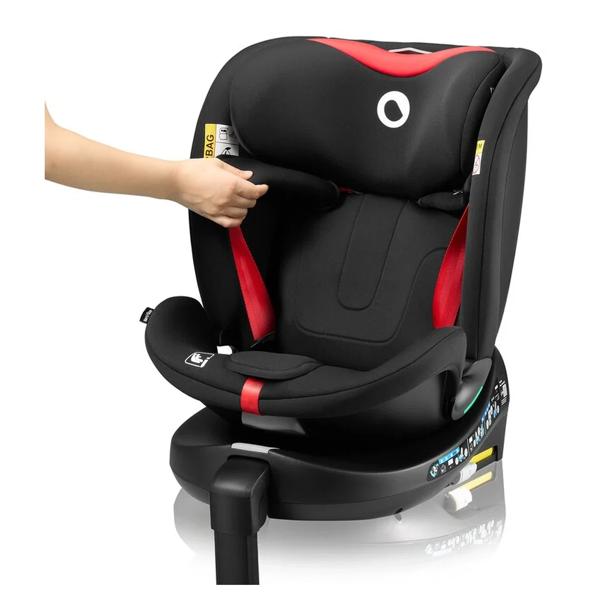 Scaun auto, Lionelo, i-Size Navy, 0-36 Kg, 40-150 cm, Cu isofix si picior de fixare, Protectie laterala, Rotire 360 [19]