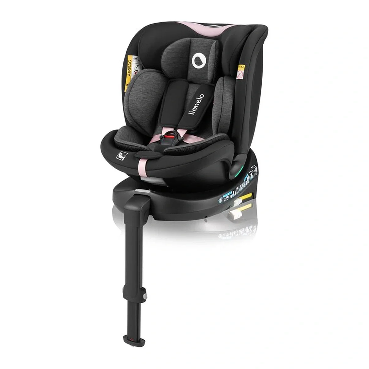Scaun auto, Lionelo, i-Size Navy, 0-36 Kg, 40-150 cm, Cu isofix si picior de fixare, Protectie laterala, Rotire 360 [2]