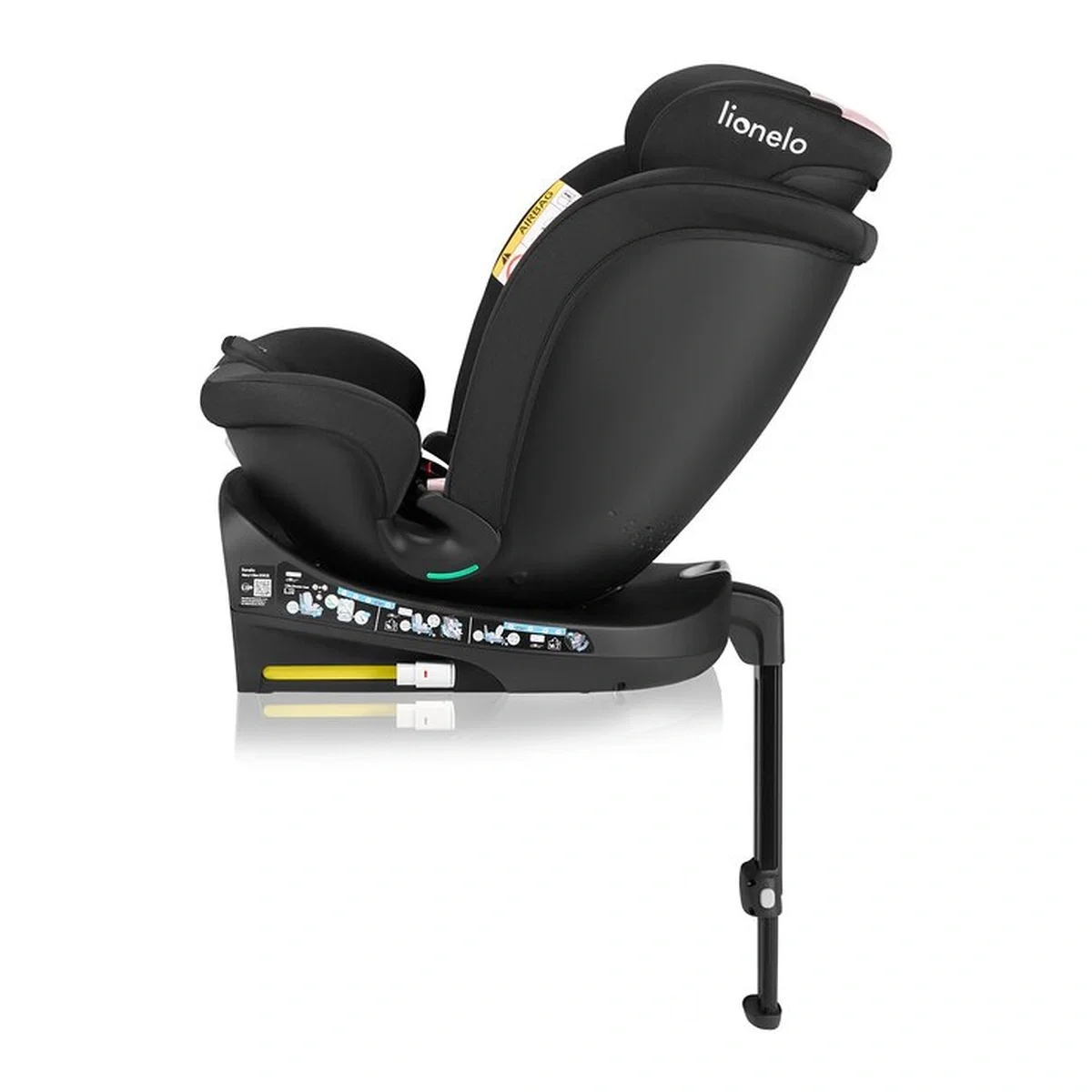 Scaun auto, Lionelo, i-Size Navy, 0-36 Kg, 40-150 cm, Cu isofix si picior de fixare, Protectie laterala, Rotire 360 [15]