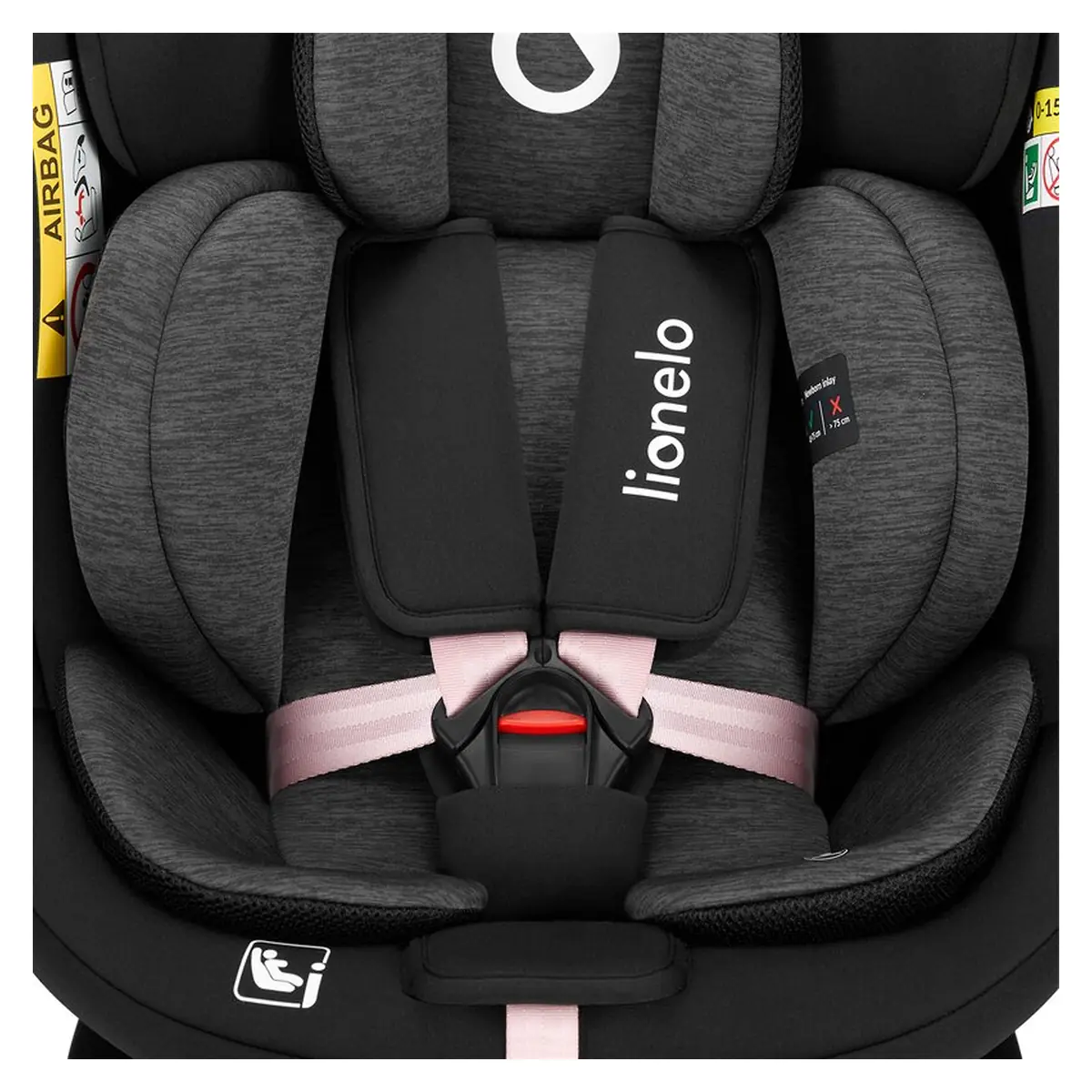 Scaun auto, Lionelo, i-Size Navy, 0-36 Kg, 40-150 cm, Cu isofix si picior de fixare, Protectie laterala, Rotire 360 [30]