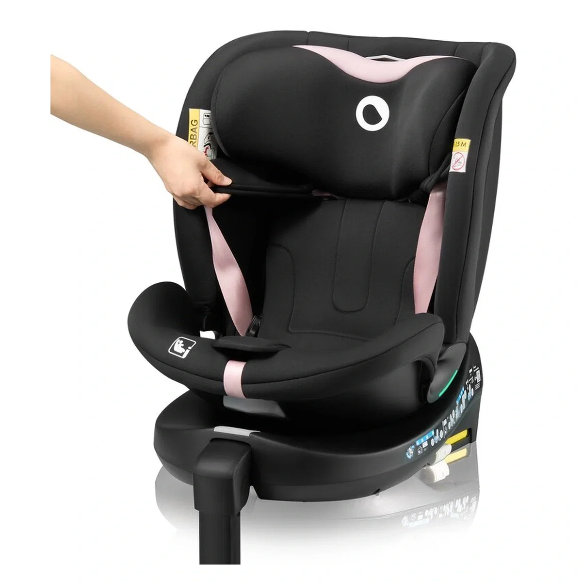 Scaun auto, Lionelo, i-Size Navy, 0-36 Kg, 40-150 cm, Cu isofix si picior de fixare, Protectie laterala, Rotire 360 [19]