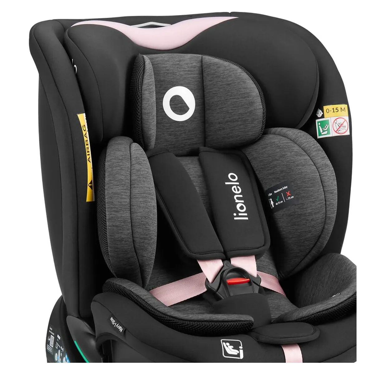 Scaun auto, Lionelo, i-Size Navy, 0-36 Kg, 40-150 cm, Cu isofix si picior de fixare, Protectie laterala, Rotire 360 [22]